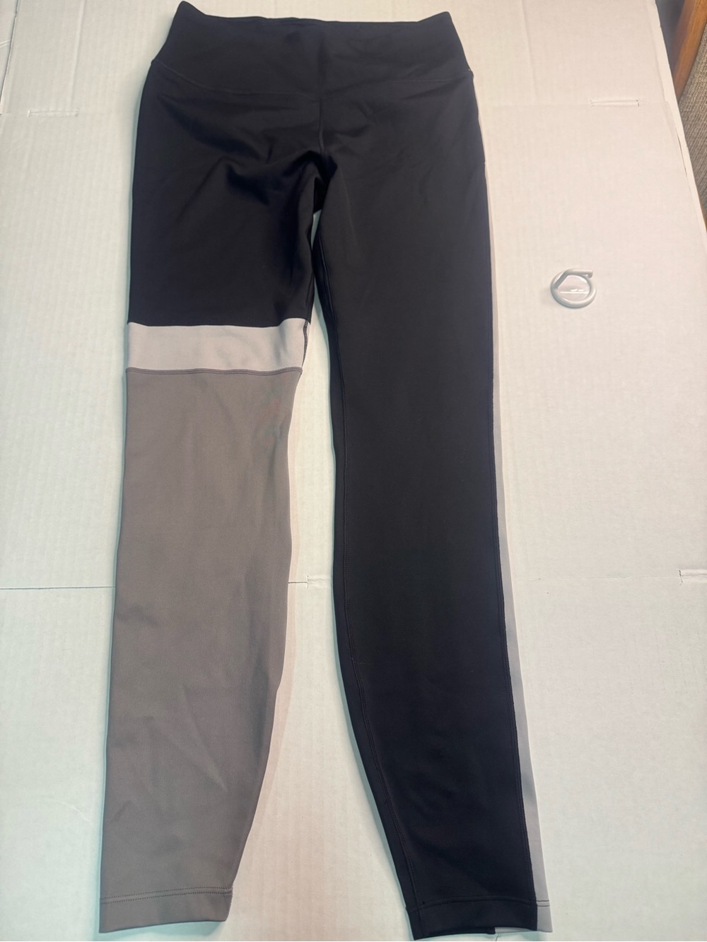 Nike Black and Gray Colorblock Leggings